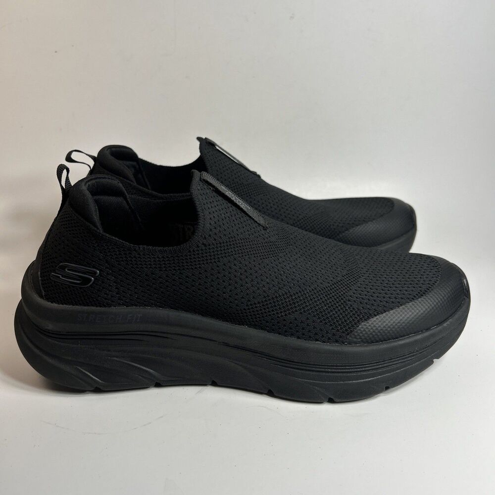 Skechers RF D'Lux Mens Shoes Size 7 Black Relaxed Stretch Air Cooled
